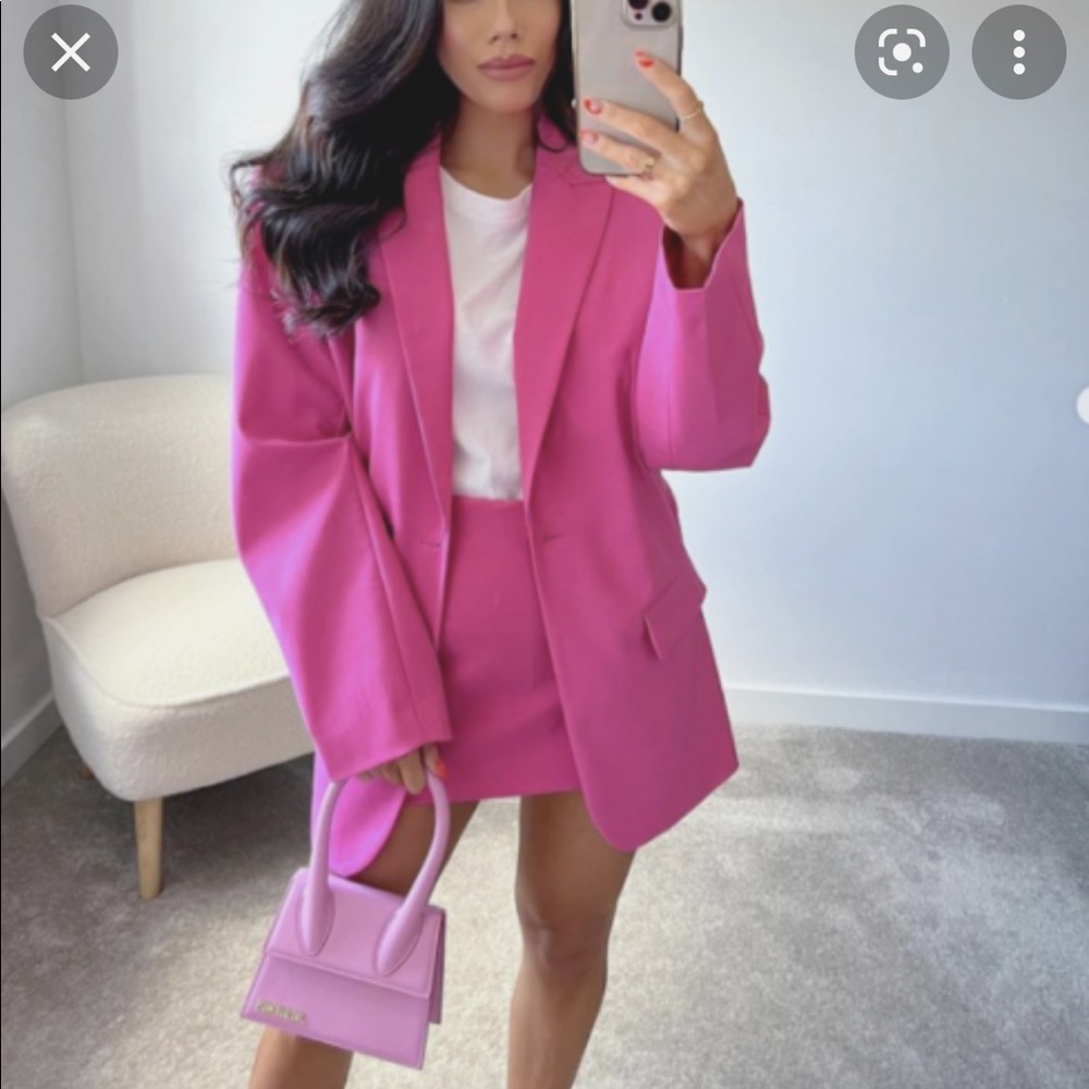 NEW NWT Zara Pink Oversized Blazer